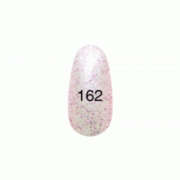 Гель лак № 162 (жемчужный с розовым перламутром и пурпурными блестками) 