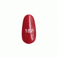 Гель лак № 187 (карминово-красный, эмаль) 