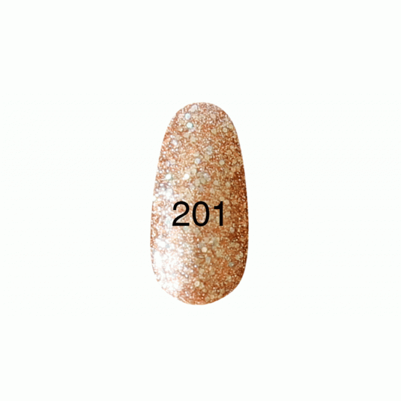 Гель лак № 201 (бронзовый с перламутром, блестками) фото, цена
