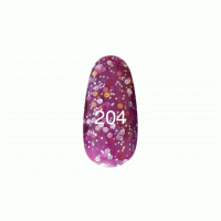 Гель лак № 204 (фиолетовый с блестками разных размеров) 
