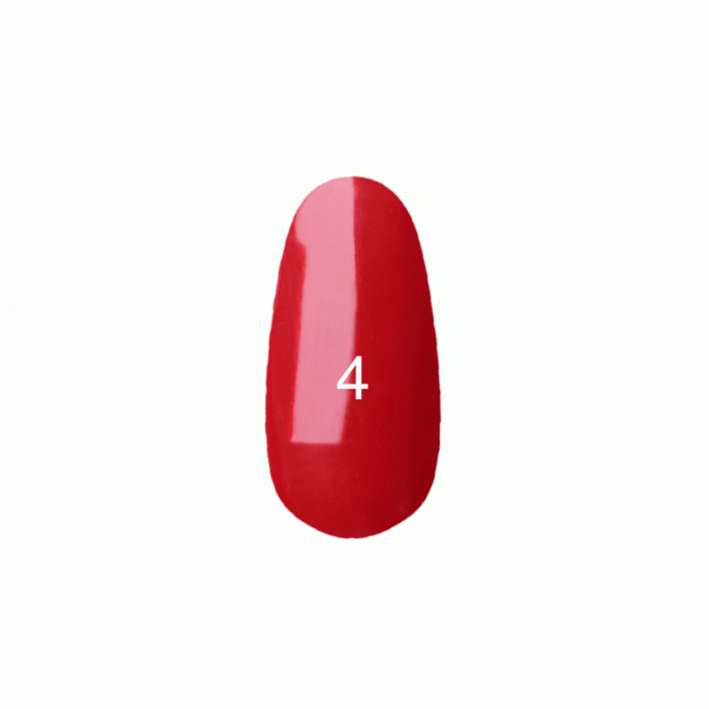 Гель лак № 4 (классический красный цвет, эмаль) фото, цена